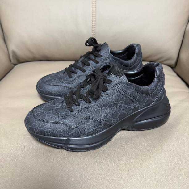 99新 GUCCI/古驰 42.5码/99新/gucci古驰/黑色满印老爹鞋