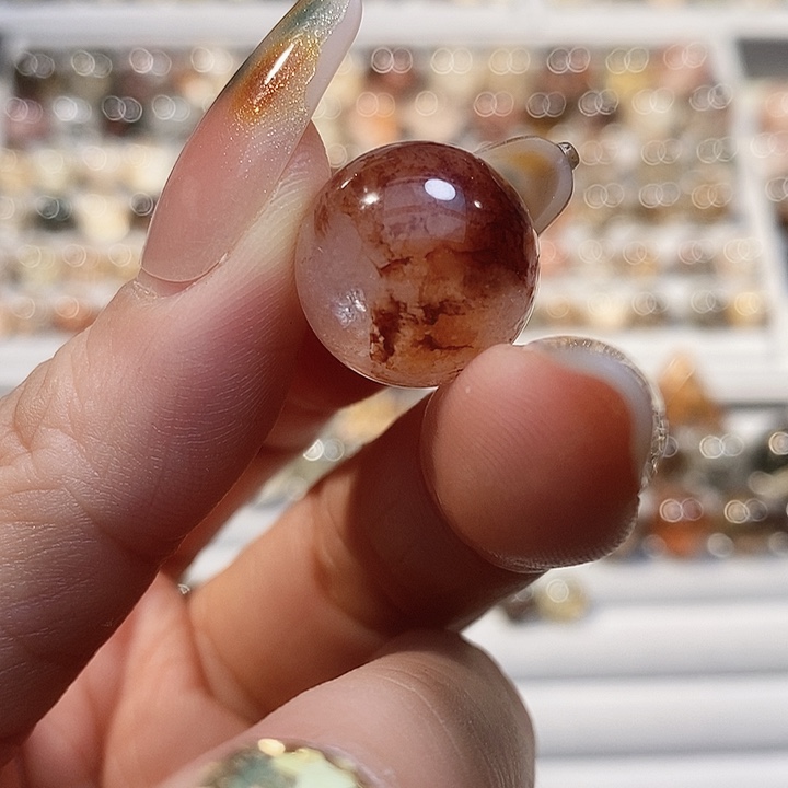 水晶未镶嵌手串胶花k16.9