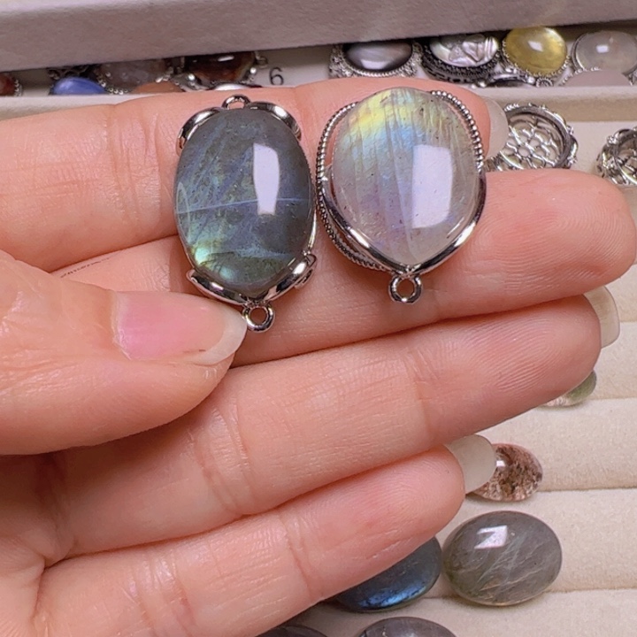 水晶手链银S800镀金镶嵌陈*-