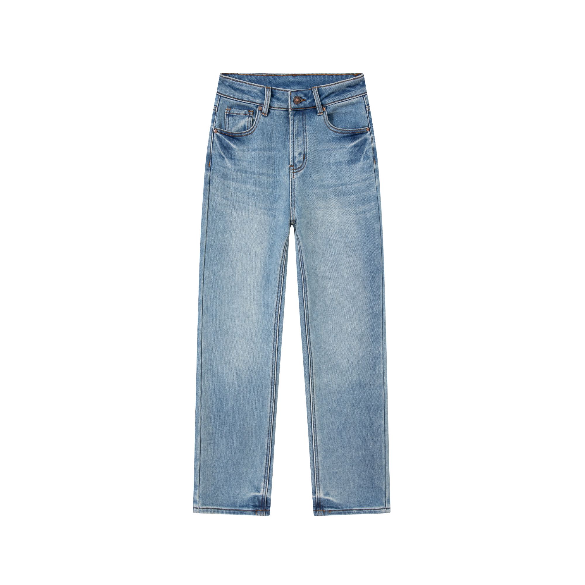 加绒加厚丨土耳其进口一体植绒法棍直筒裤-常规款牛仔裤女款冬款