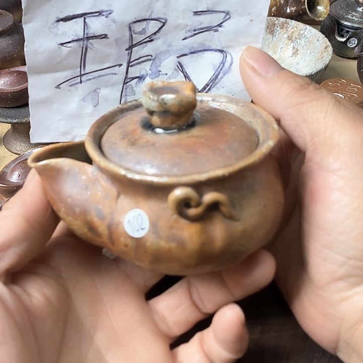 杯手工粗陶、柴烧茶器