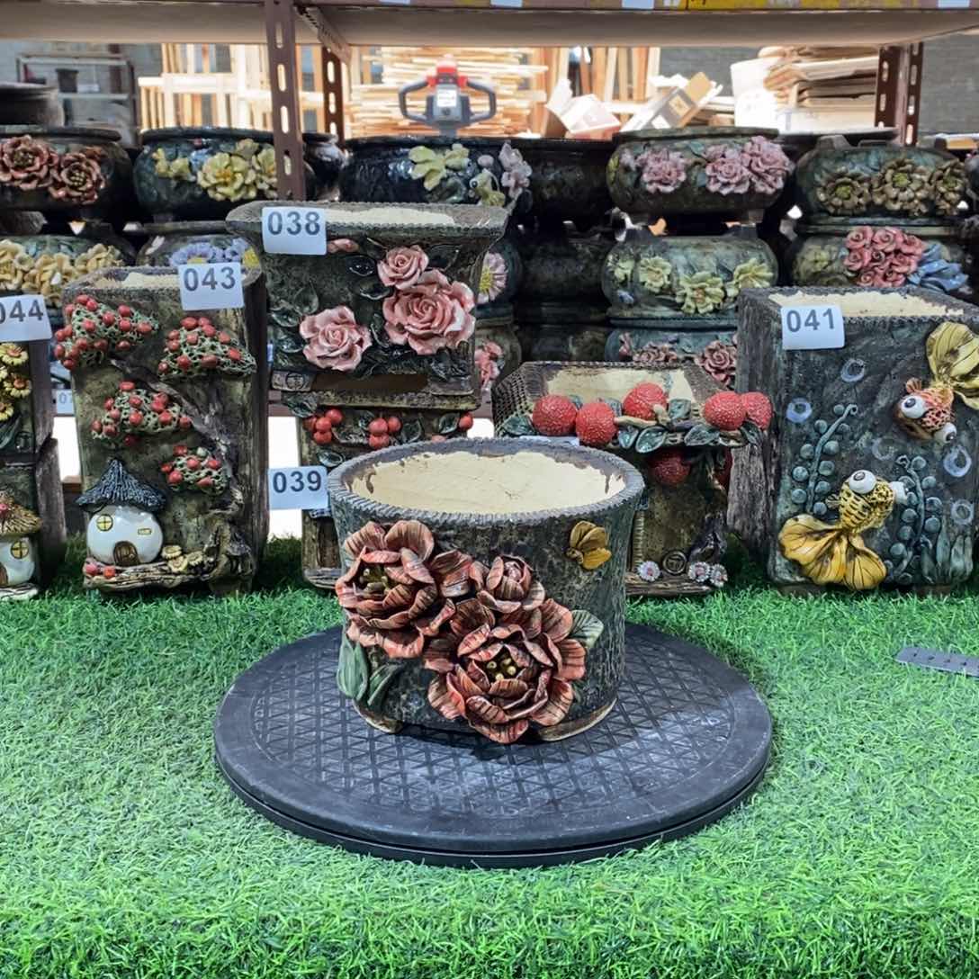 红陶青藤花器多肉花盆