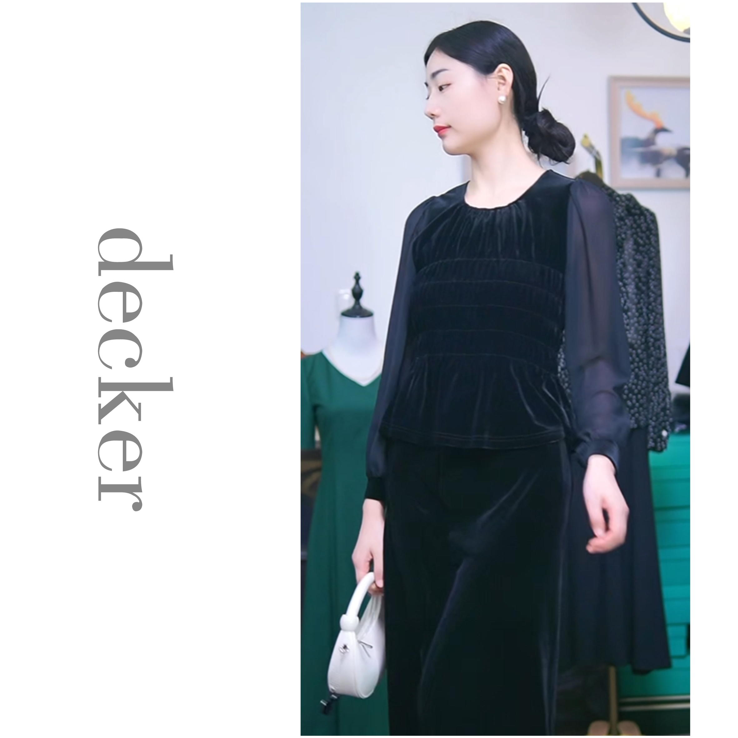 时尚气质设计师款显瘦女装丝绒套装