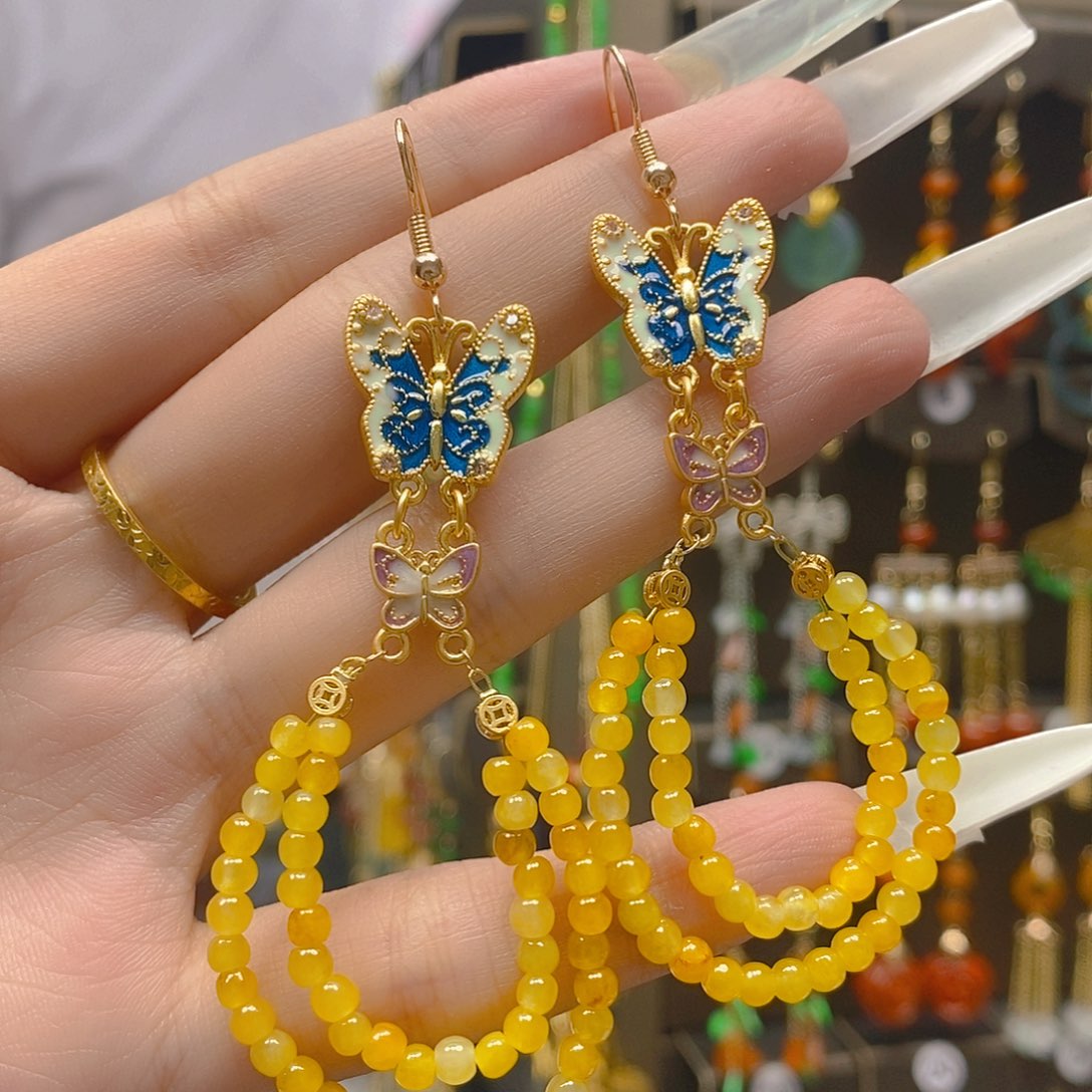 翡翠合金耳饰翡翠