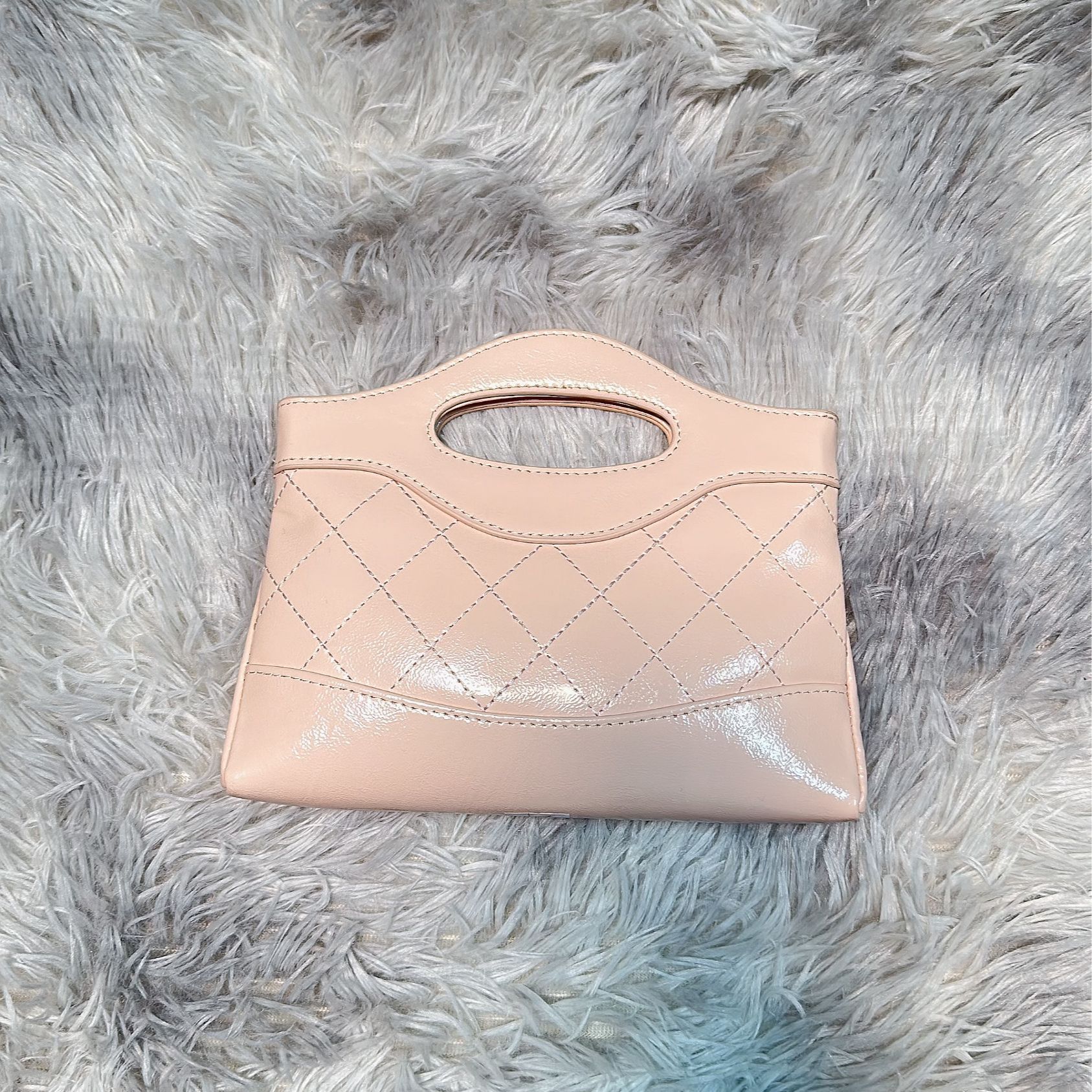 新款手工百搭手工31女包小椭圆粉色  10331