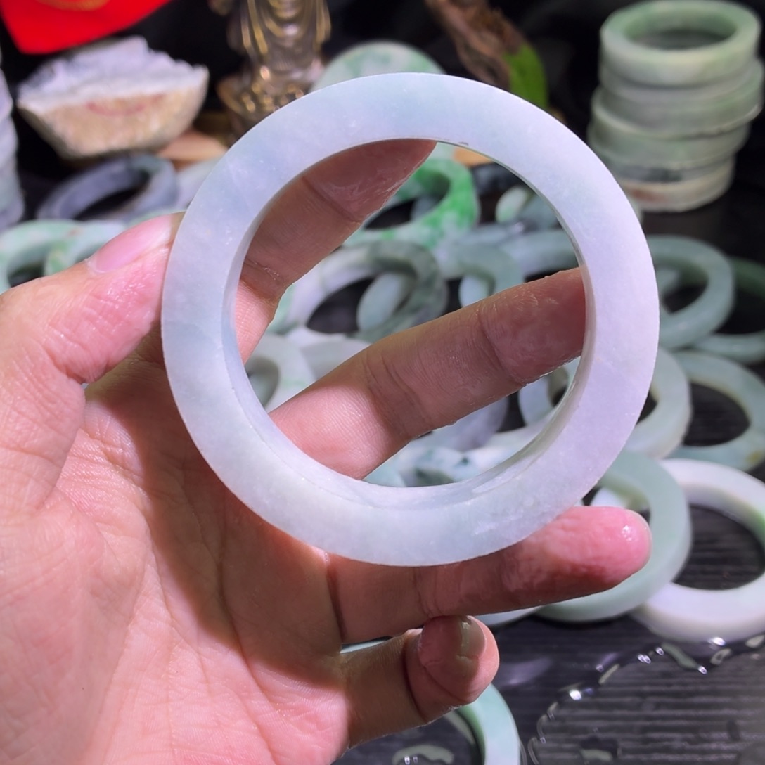 定制翡翠未镶嵌天然翡翠A货毛胚手镯定制