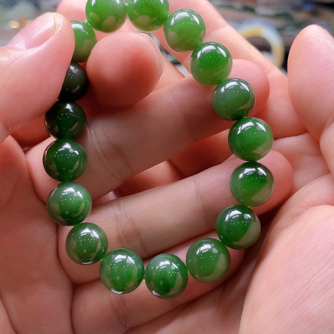 和田玉（碧玉）手链未镶嵌