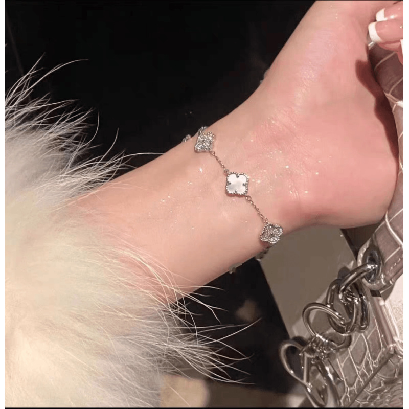 铜合金手链 2145时尚简约四叶草手链