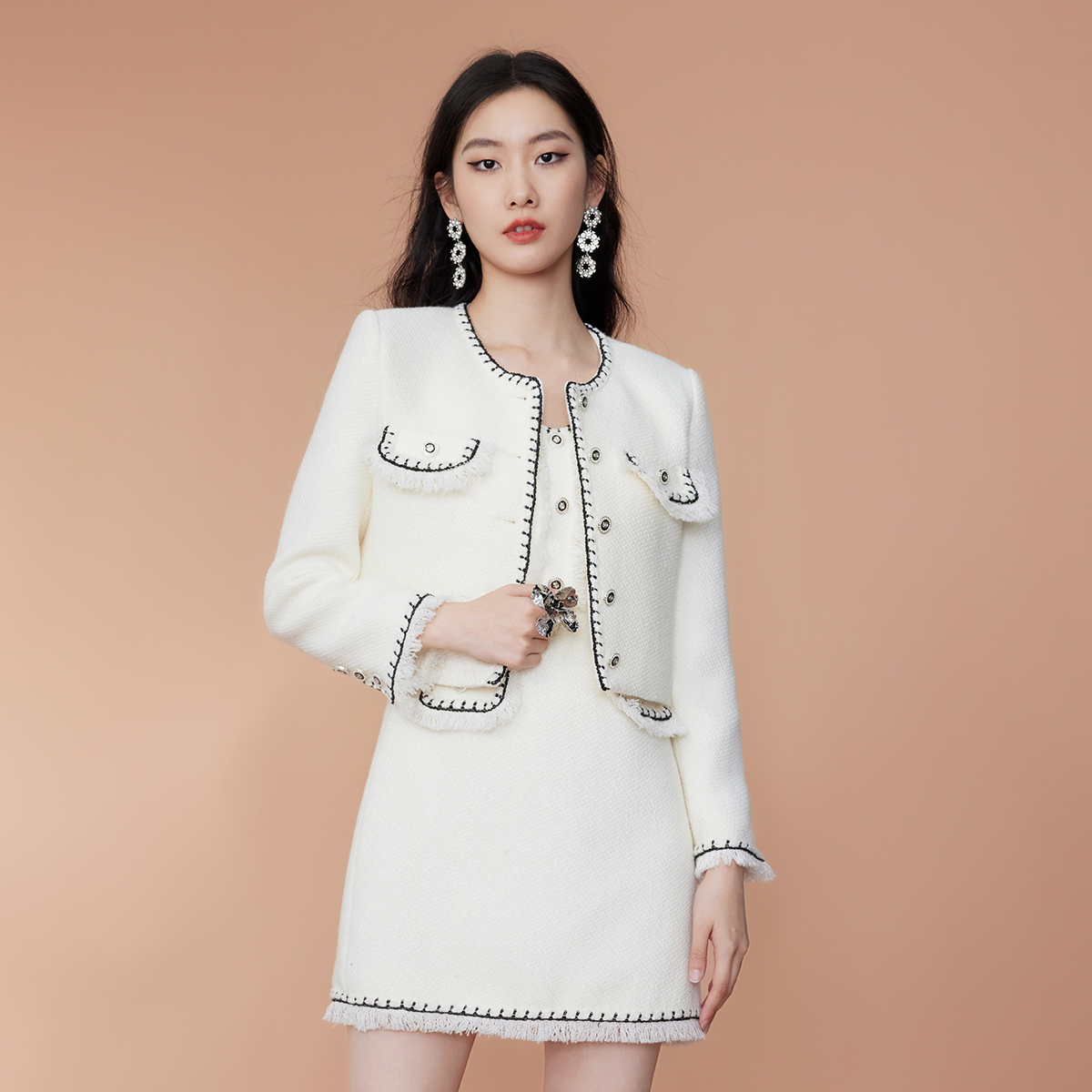 【白姐福利】EVA OUXIU/伊华欧秀千金风套装45DTZ5405