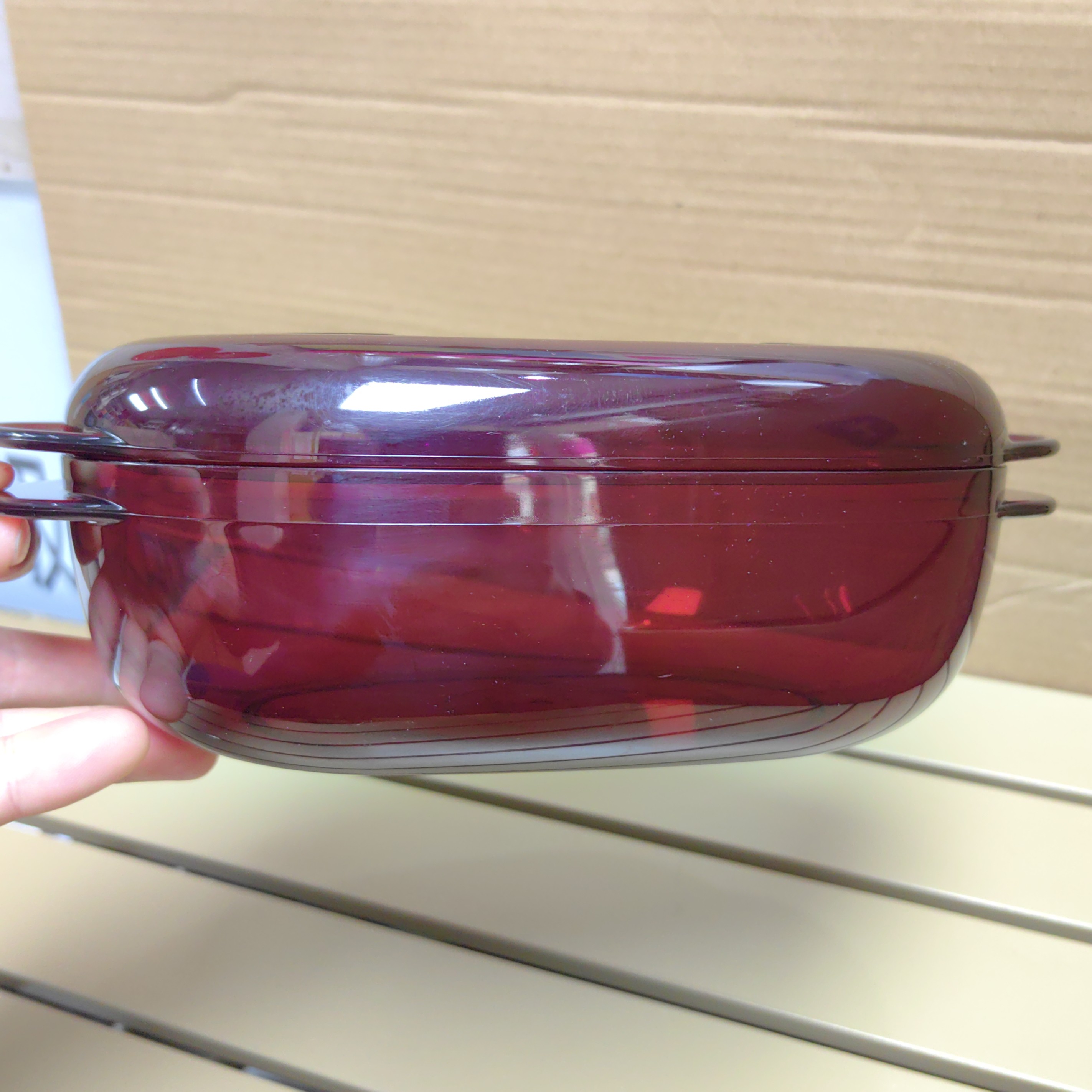 1升厨神椭圆微波盒   稀缺酒红紫色   磨痕明显介意勿拍