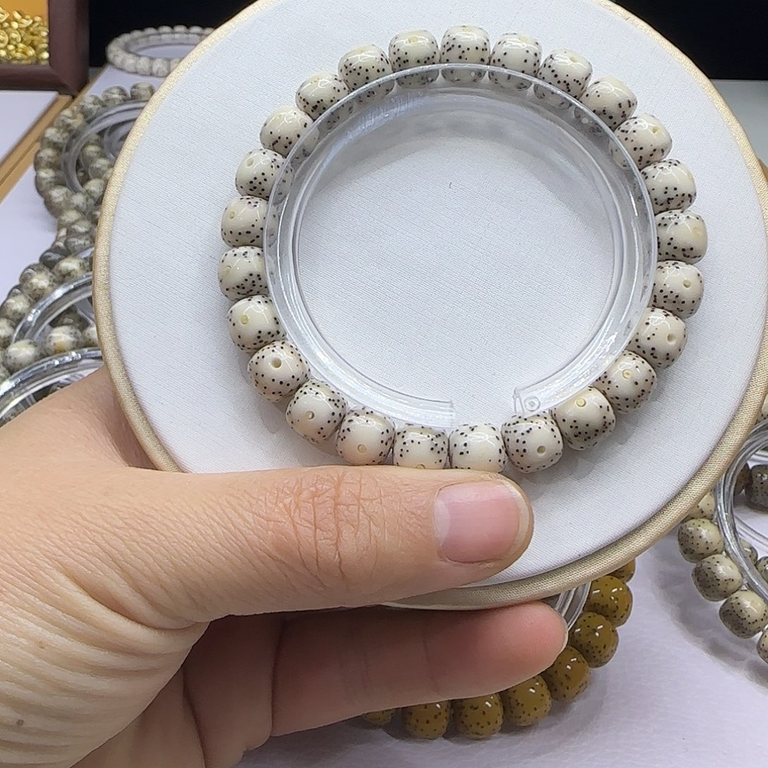 星月菩提手串星月菩提古瓷白9×8