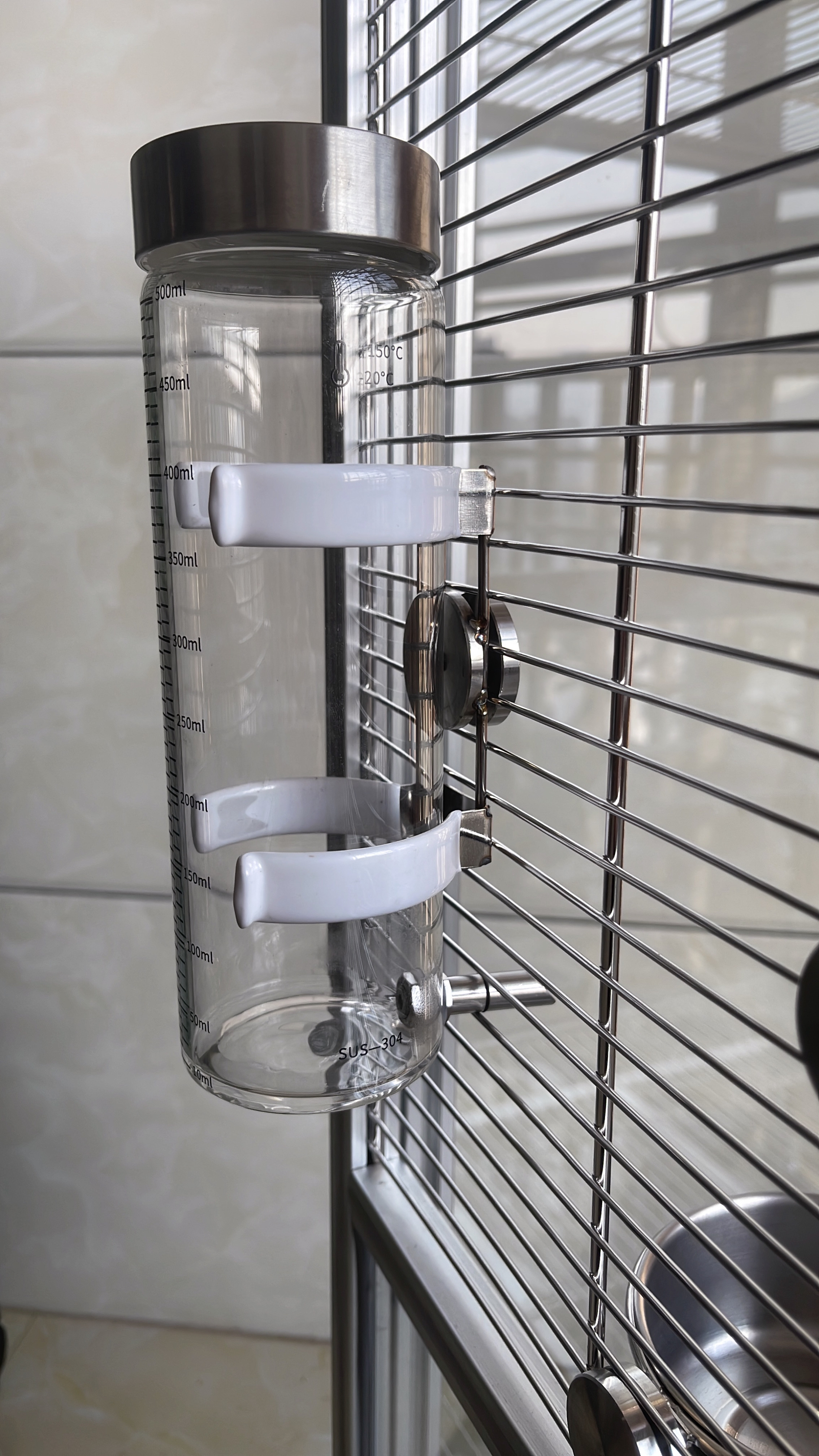 豪华不锈钢撞针水嘴鹦鹉宠物水瓶灰机凯克金太阳和尚饮水壶水瓶