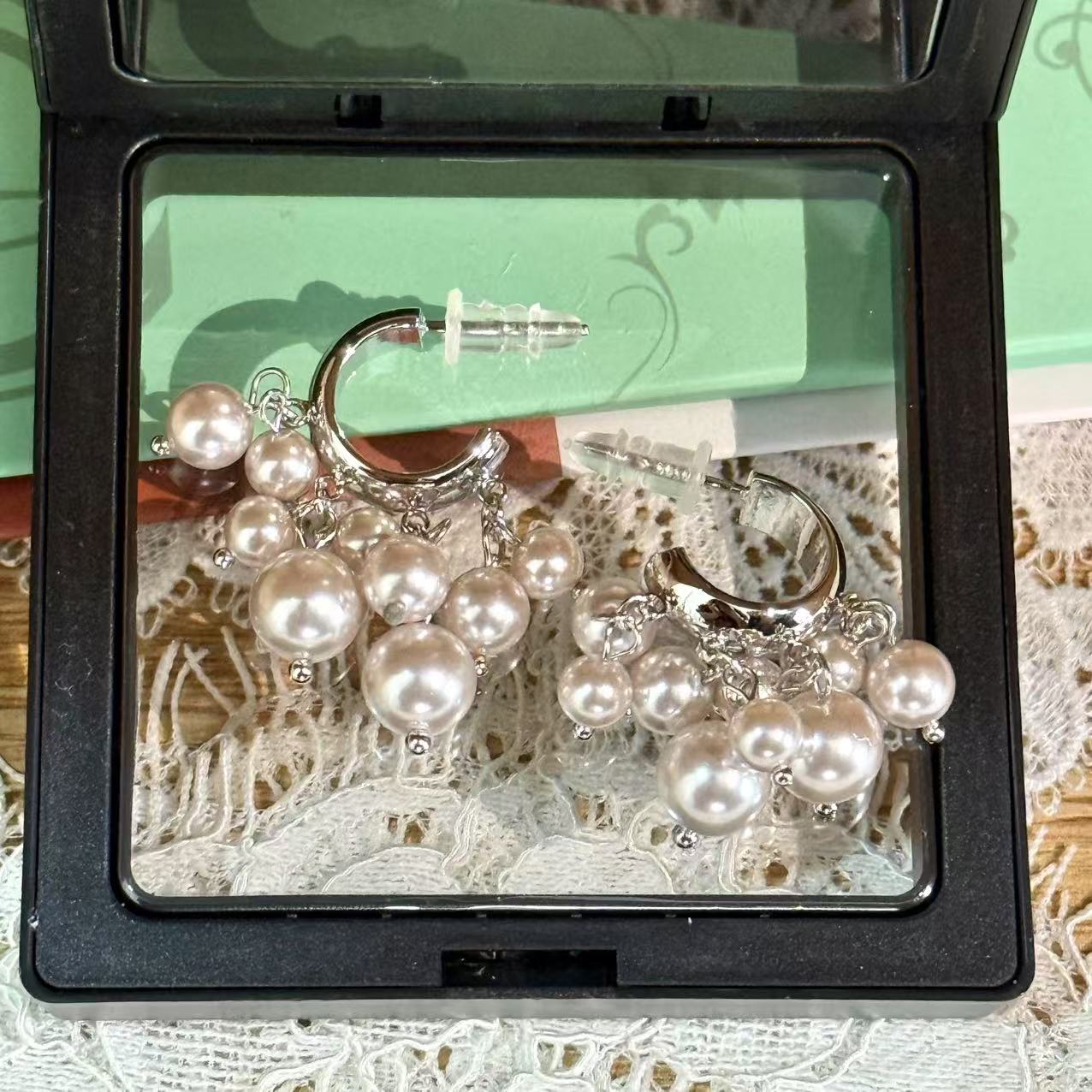 合金仿珍珠耳饰 ZLeays林小允【露珠】小允同款高定珍珠耳环-270