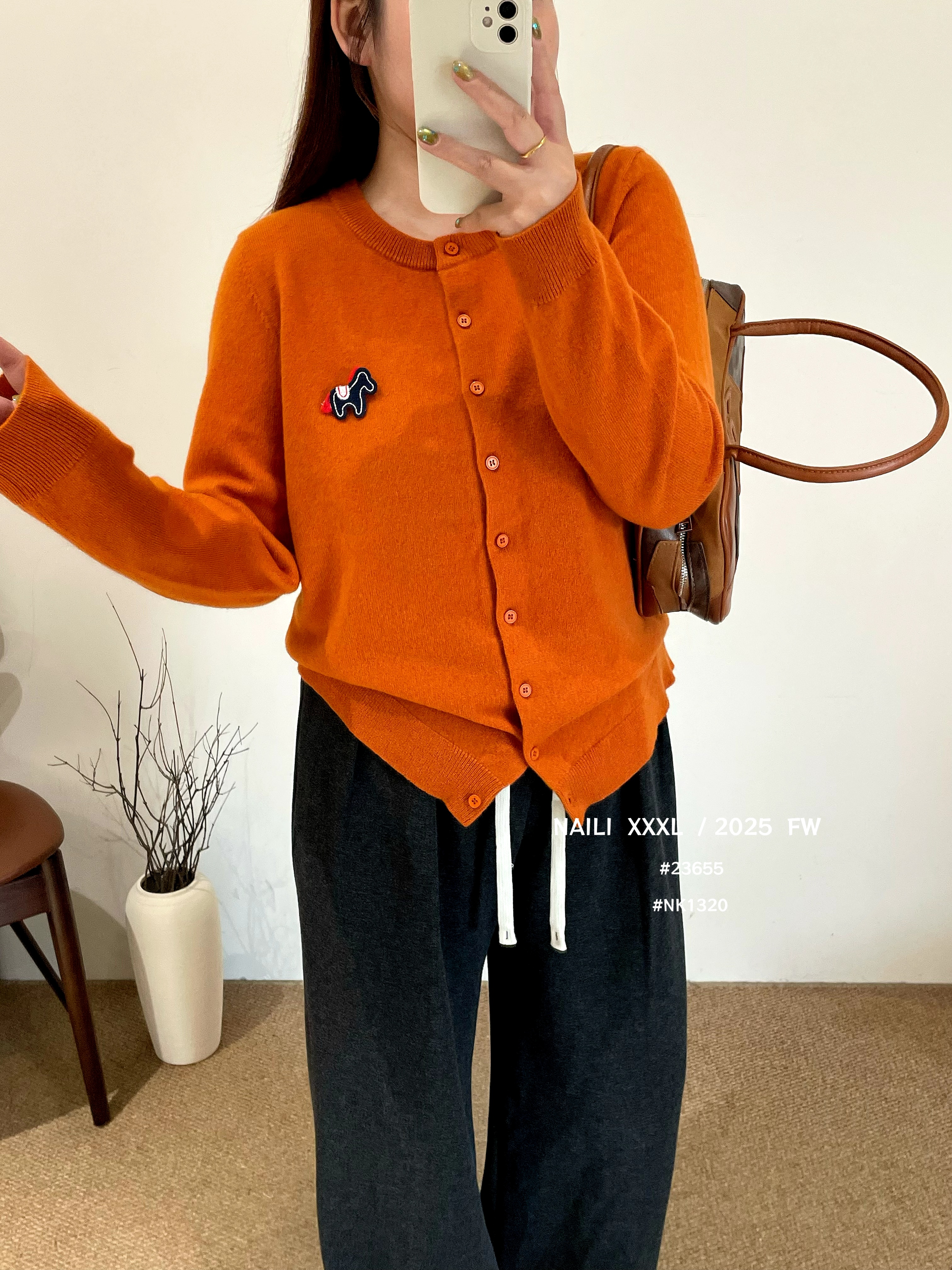  【胜华优选】100羊毛！韩式极简休闲风打底羊毛衫23655