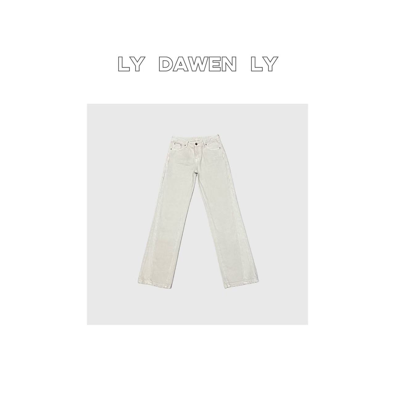 DAWEN  | 老钱复古水洗显瘦抓绒窄版直筒牛仔裤  N361#