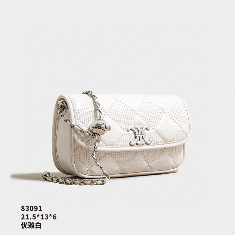 【尚恩CC】SK-83091-优雅白-轻奢百搭手提腋下新款斜跨女包