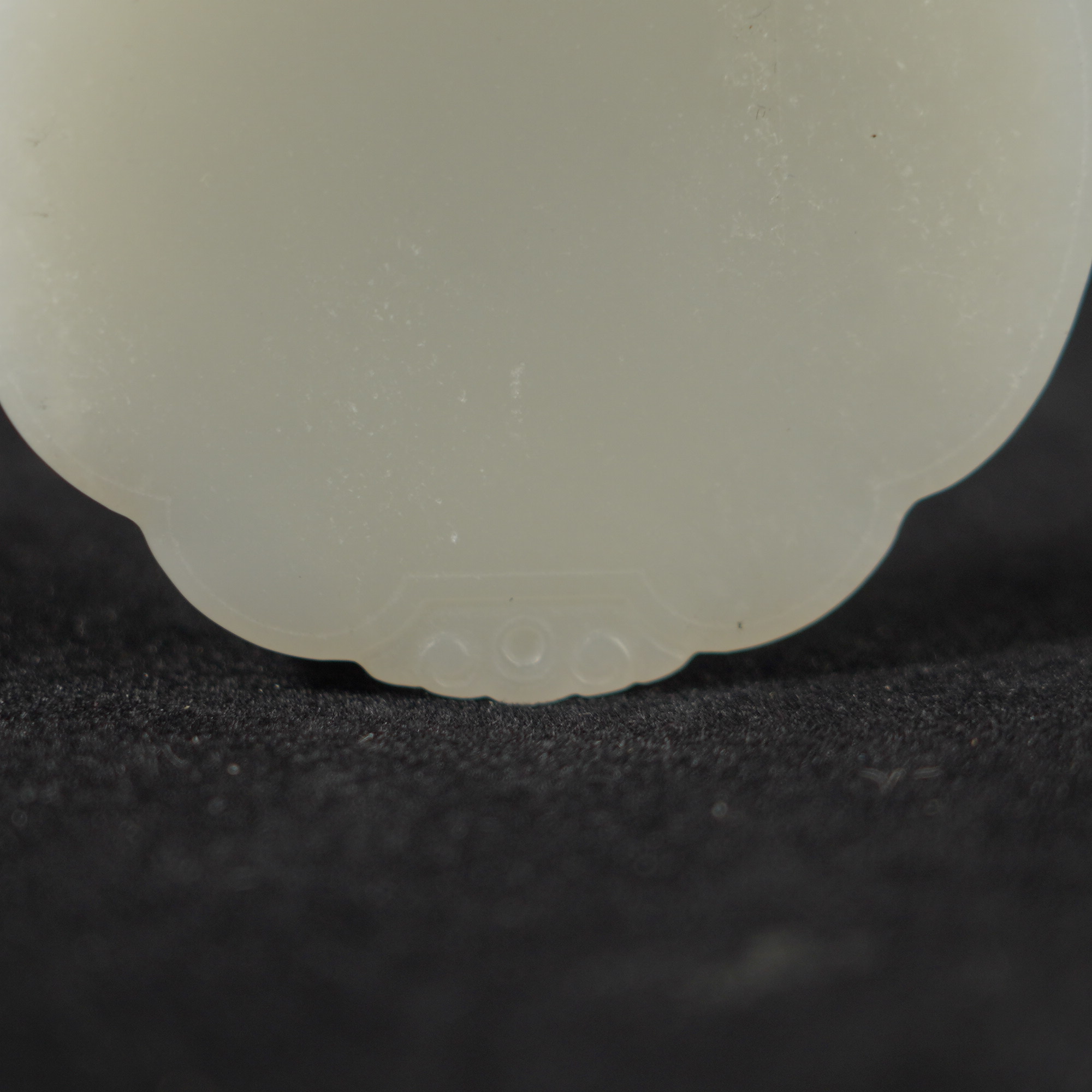 29K2  清  和田玉平安无事牌