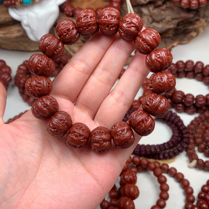 猴头核桃吊坠龙纹八棱17