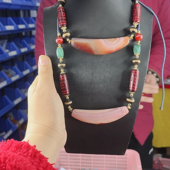 玛瑙项链未镶嵌T99锁骨项链发其