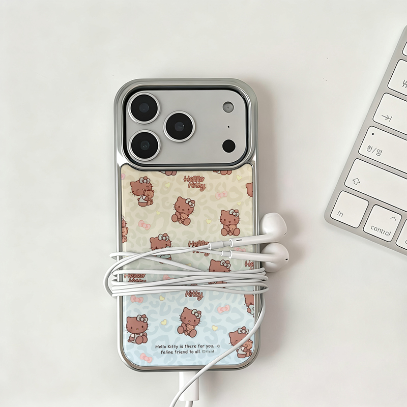 碳纤维滴胶蝴蝶结黑皮猫咪适用iPhone17promax手机壳苹果16/15/14