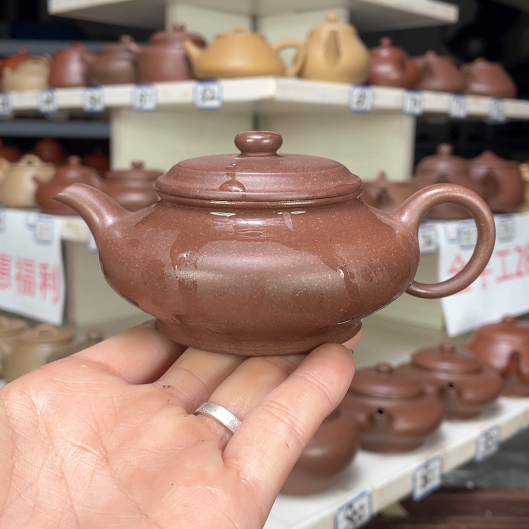 紫砂茶壶紫泥全手工180毫升