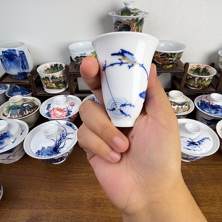 忠意堂釉下彩钓鱼的去哪了微瑕不退