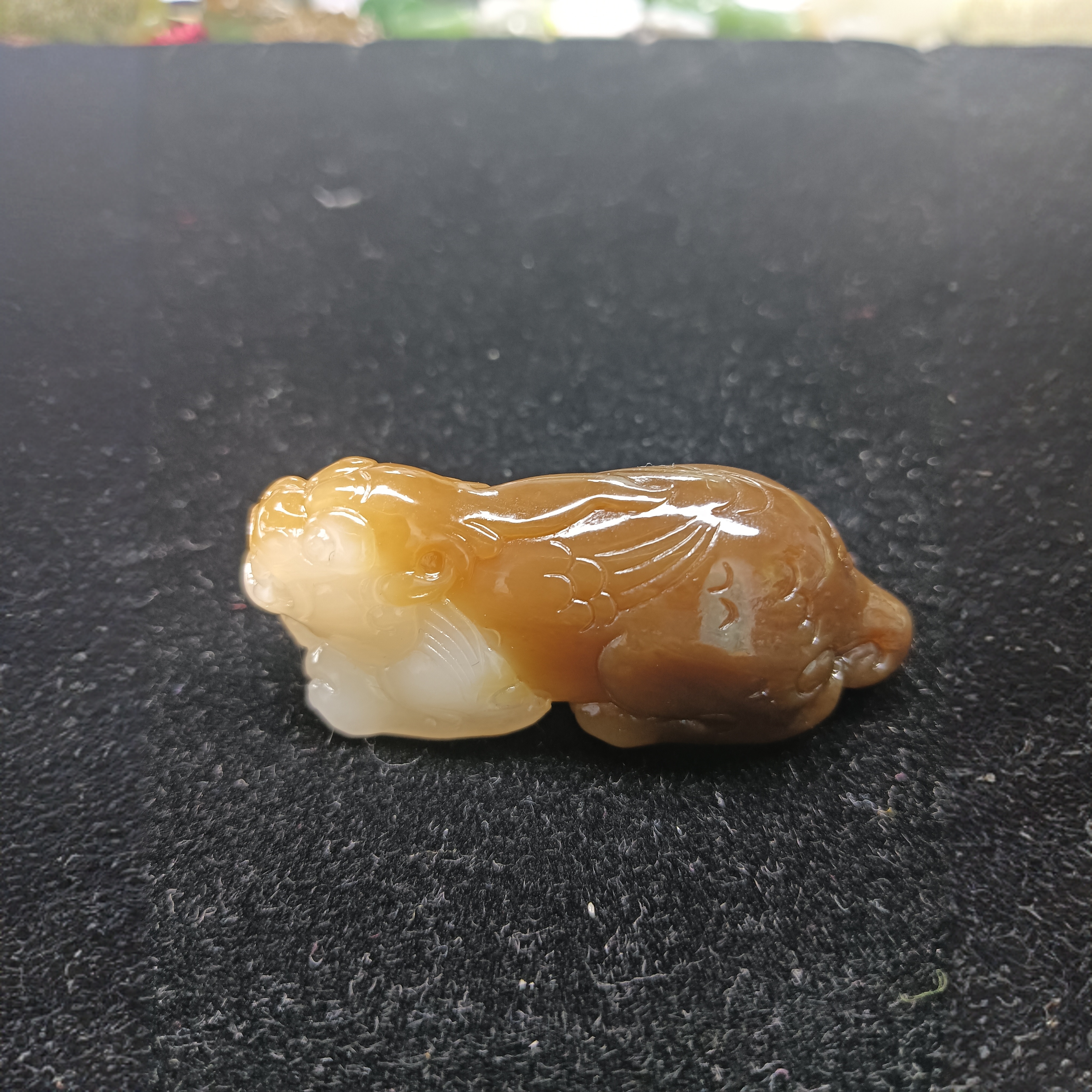 新疆和田玉金山矿唐白貔貅挂件