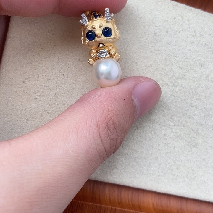 海水珍珠银S925镶嵌吊坠(不含链)