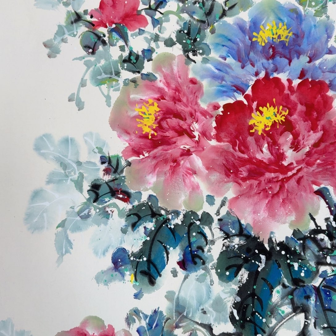 国画国画作品山水花鸟纯手绘