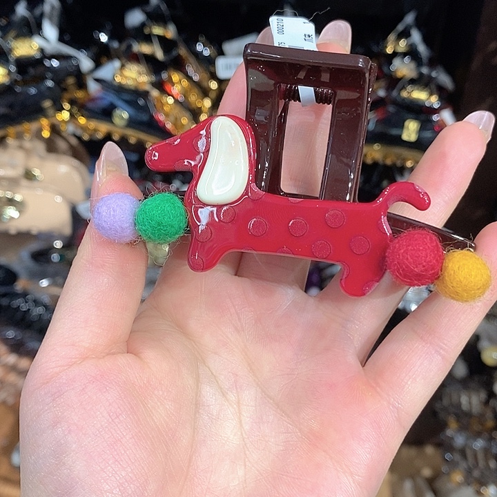 皮质铁合金腊肠狗抓夹