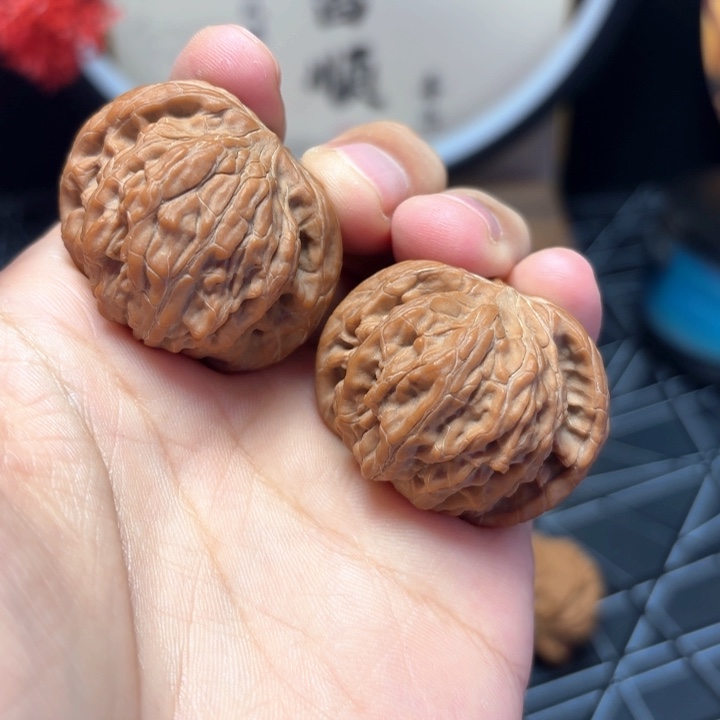 把件文玩核桃39尺磨盘➕38白狮子