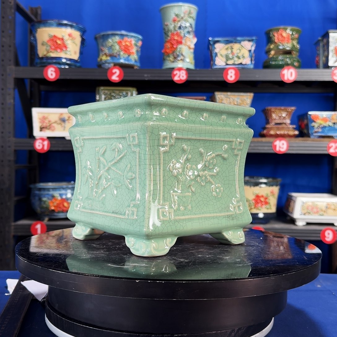 574浅绿微瑕外口20内深16