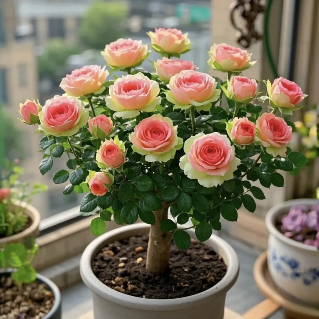 【新疆包邮】四季开花香水玫瑰老桩根树苗盆栽植物耐寒花卉绿植月季