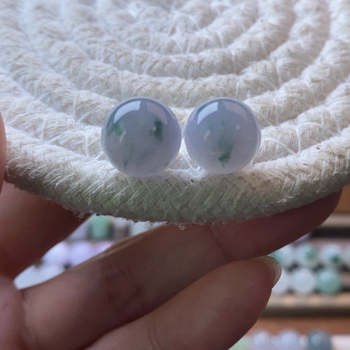 未镶嵌定制翡翠莫奈花园圆珠二选一 