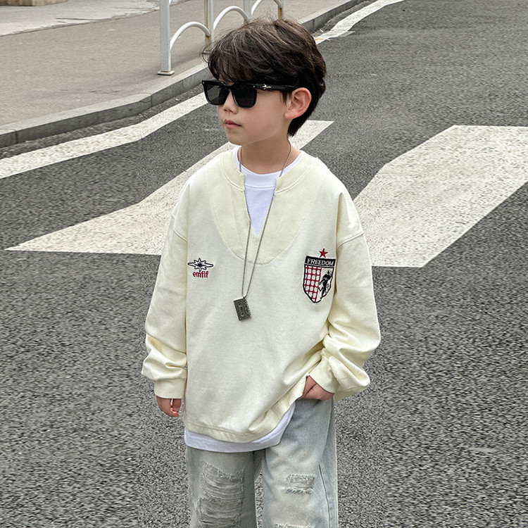 【小石头剪刀布】卫衣2025春季新款儿童韩版洋气中小童春装圆领长袖