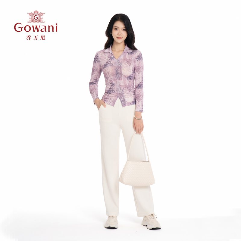 Gowani/乔万尼商场同款早秋衬衫洋气减龄设计女时尚上衣ED3C225