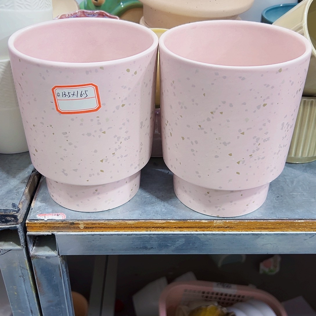 有孔，外贸尾单陶瓷花盆凑单10米包邮