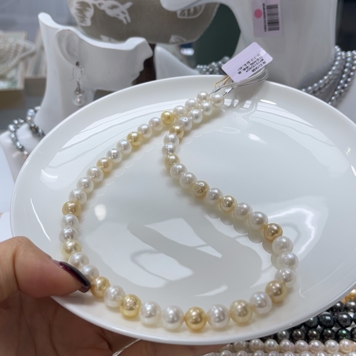 海水珍珠项链银S925镶嵌