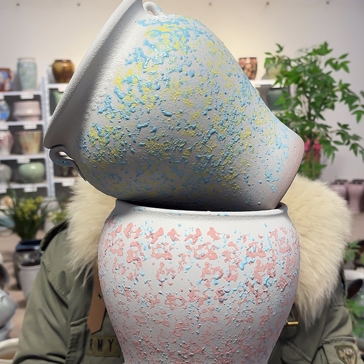 正品高23口17花盆