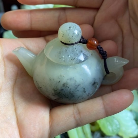 蛇纹石玉未镶嵌手把件