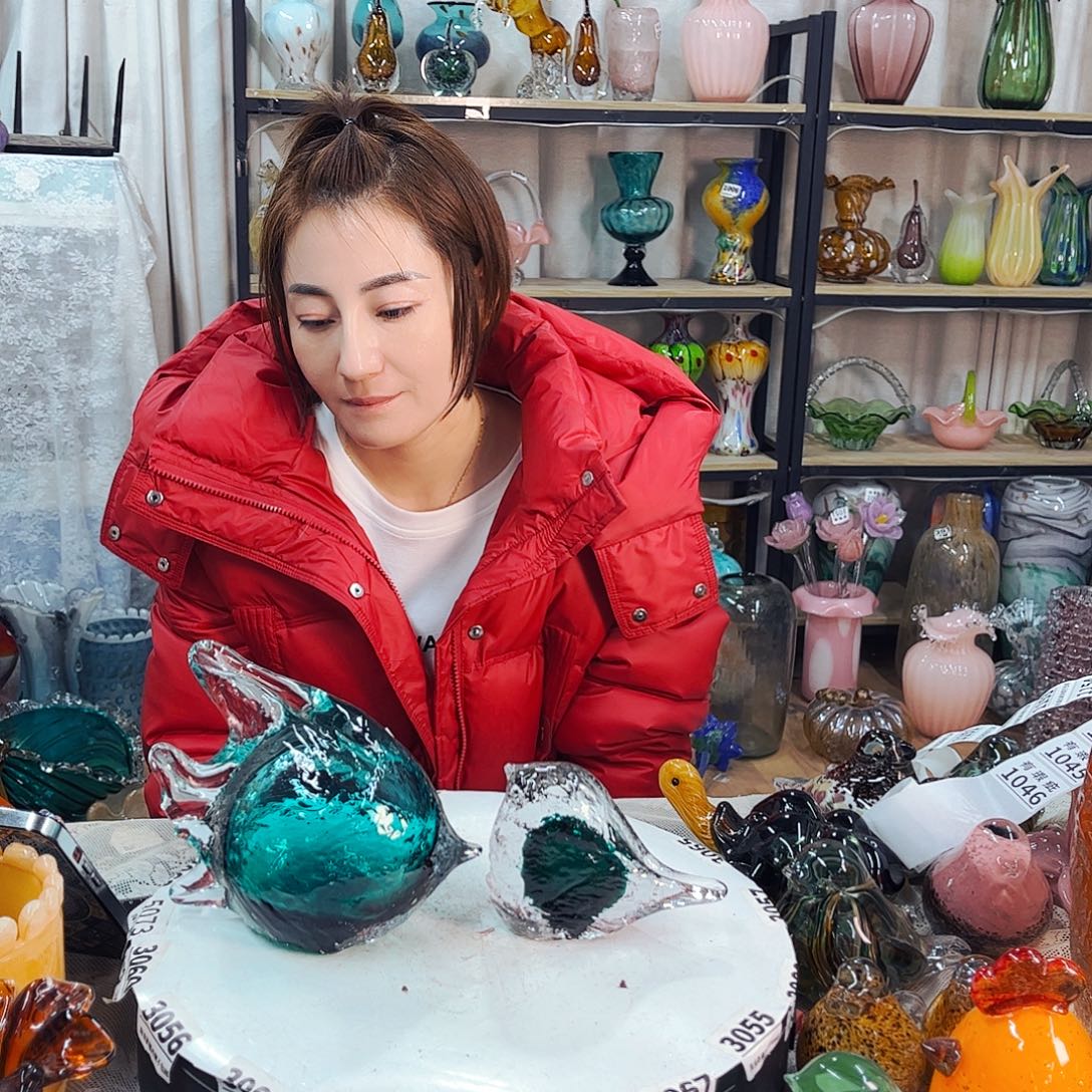 1鱼1鸟家悦琉璃工艺品