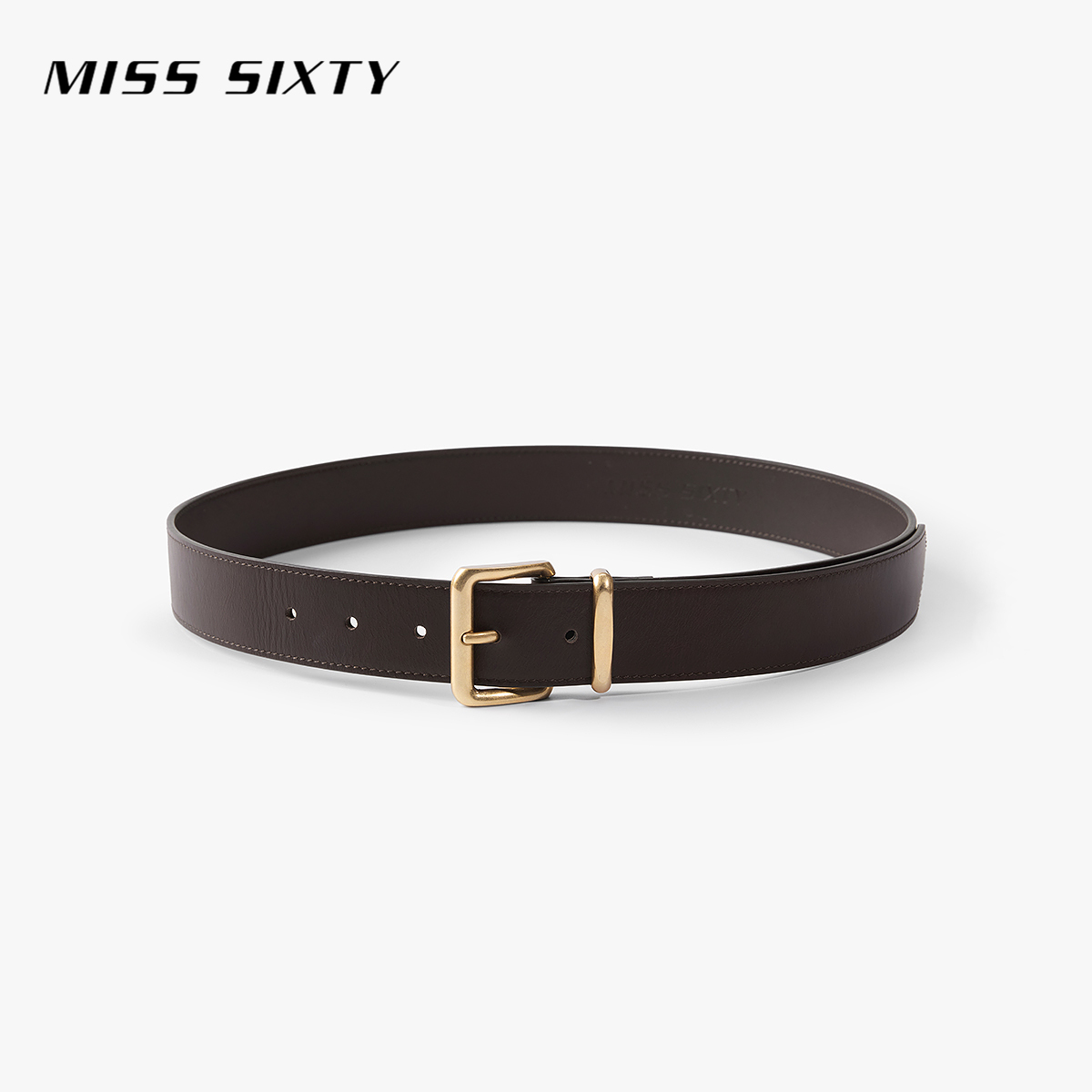 Miss Sixty2025秋季新款腰带女牛皮革简约高级百搭复古方扣皮带