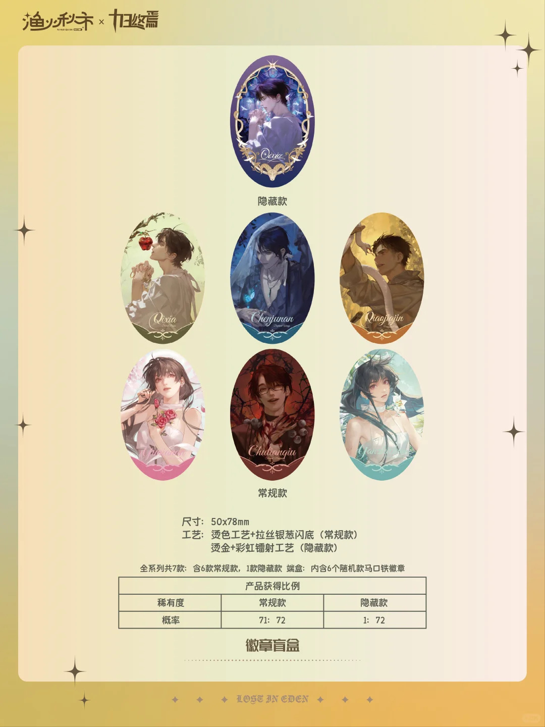 【玩法合集】十日终焉伊甸园系列徽章盲盒官方正版吧唧（代拆）