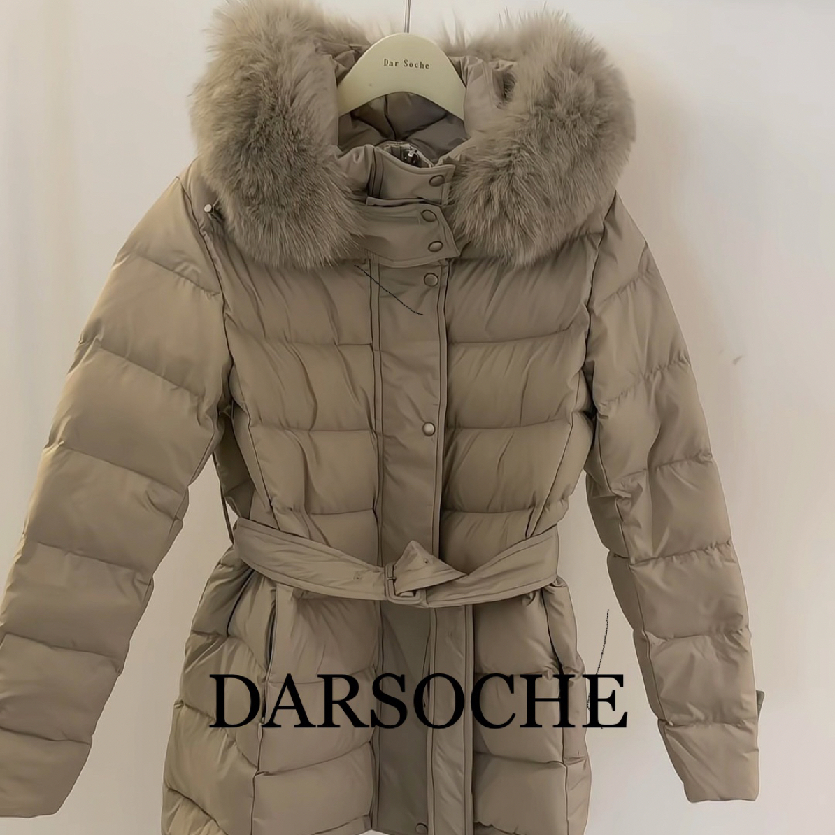 DAR中长款外套(配腰带/可拆帽子)