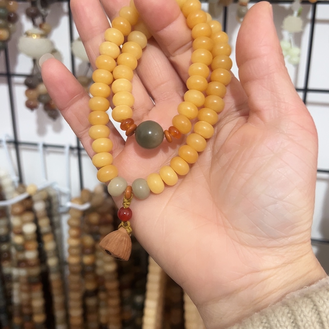 白玉菩提吊坠6×90