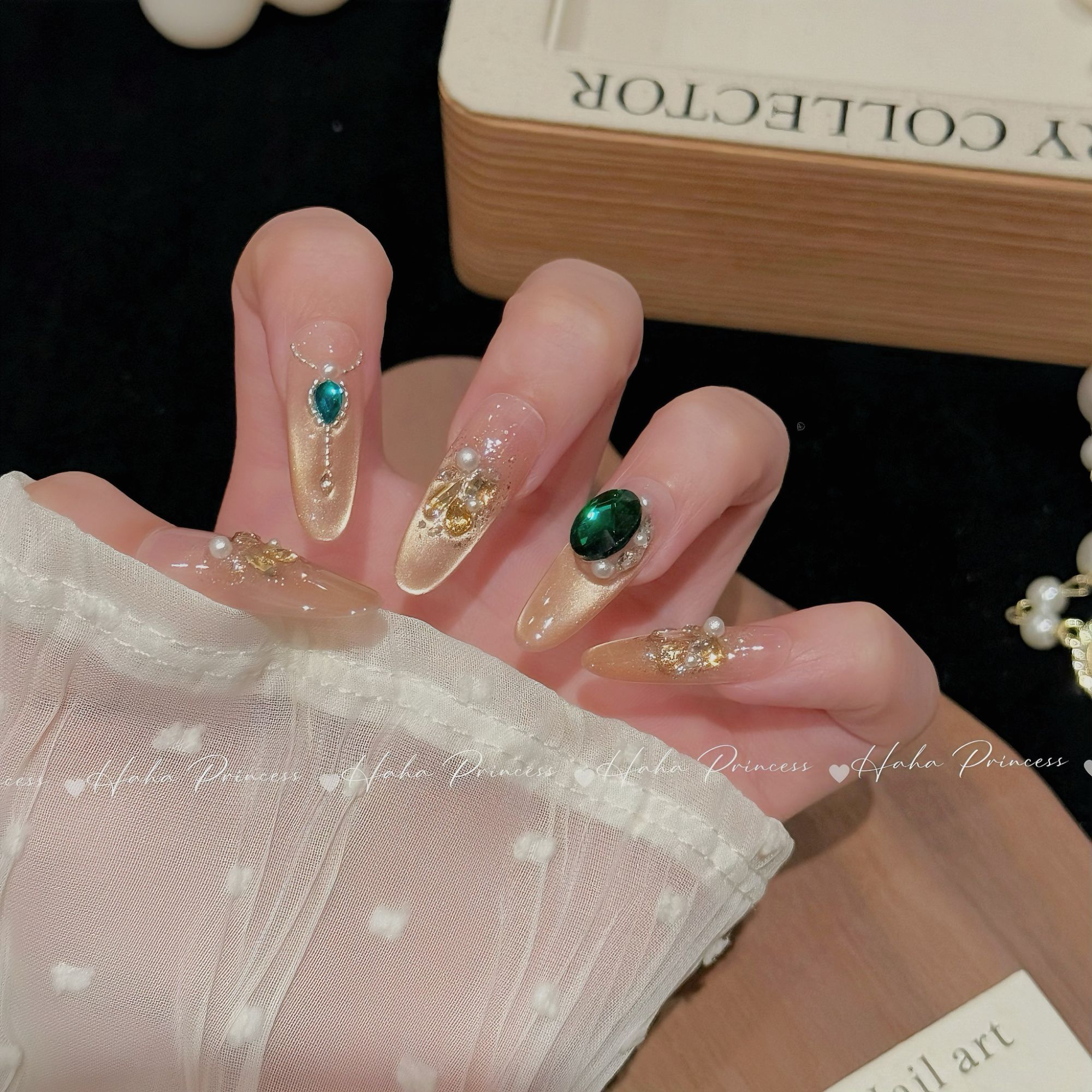 茉绿公主-Haha princess纯手工穿戴甲10片-可重复佩戴-送工具包