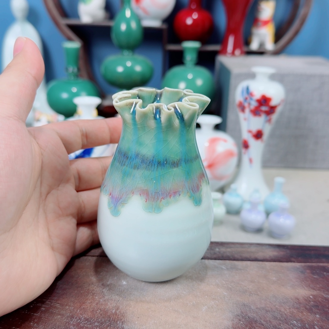 陶瓷手工小花器摆件