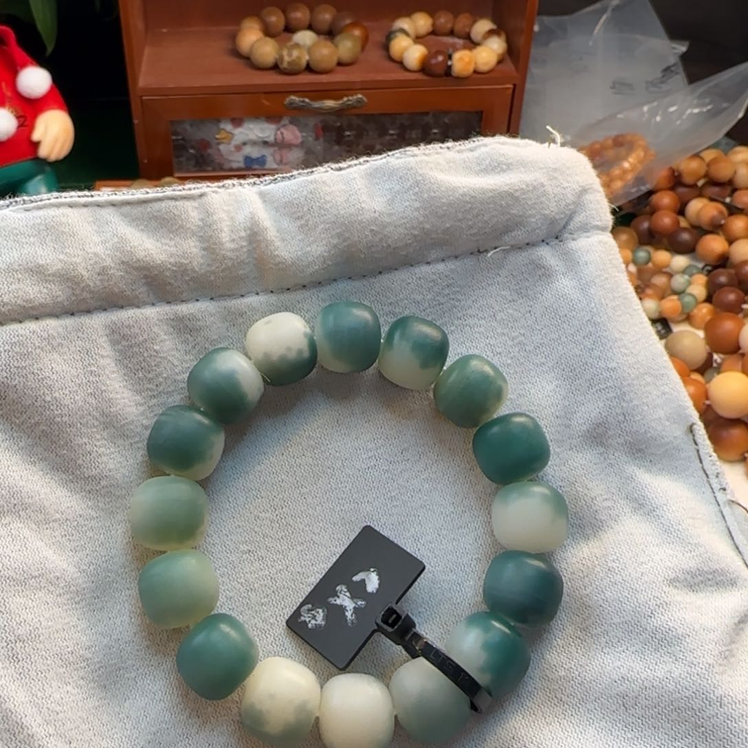 菩提根/象牙果手串卡14桶珠干磨瑕疵2