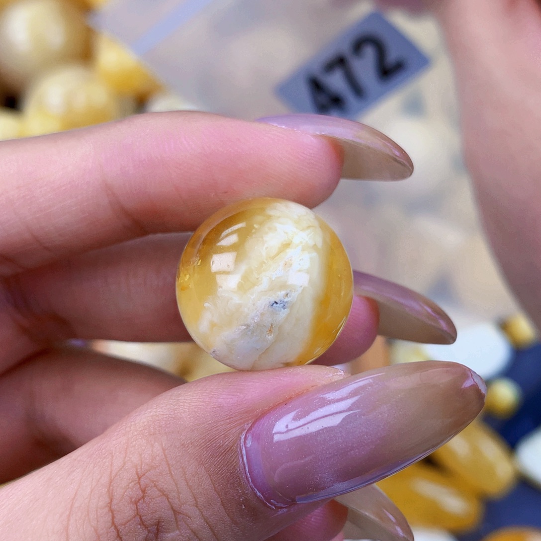 琥珀未镶嵌珠宝奇石19.1 粉