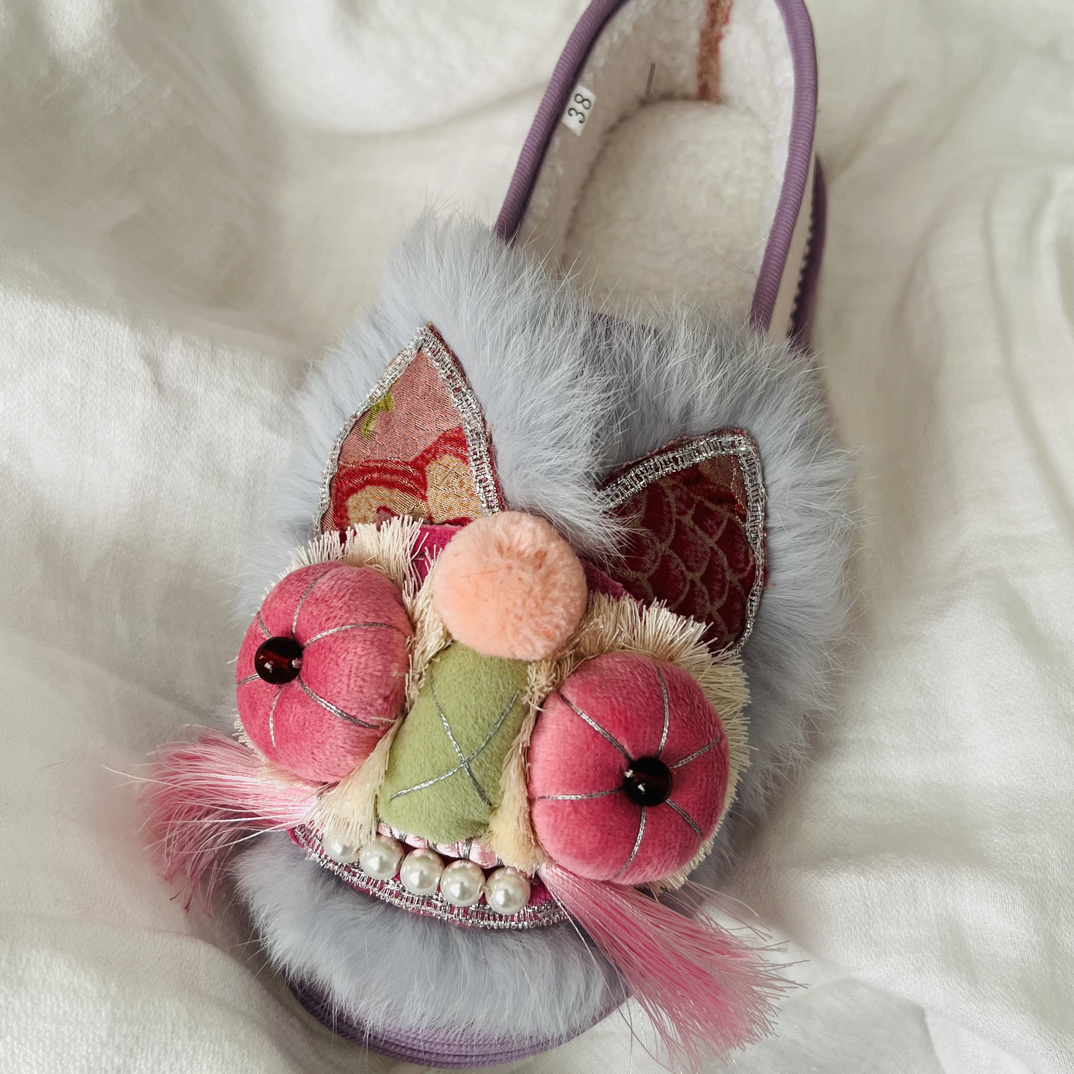 圈圈绒棉鞋虎头手工棉鞋